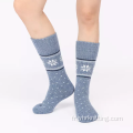 Chaussettes de pantoufles en tricot et pantoufle en tricot et moelleux